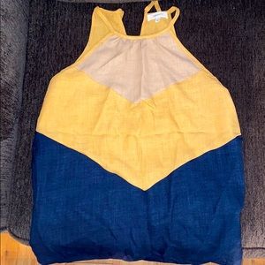 Yellow and Navy Tank Top